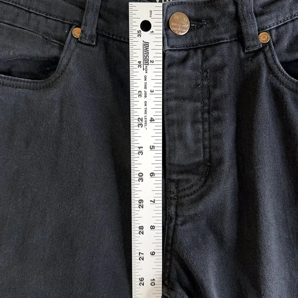 Refuel Men's Jeans 32x31 Black Slim Fit Kade Button Fly Tapered‎ Leg Stretch